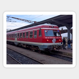 Romanian Railcar at Bucharest Magnet